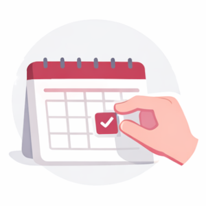 Buchung eines Termins auf dem Handy